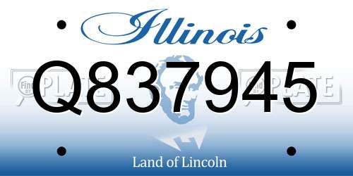 Q837945 Illinois License Plate