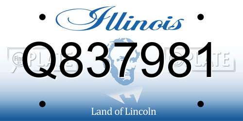 Q837981 Illinois License Plate