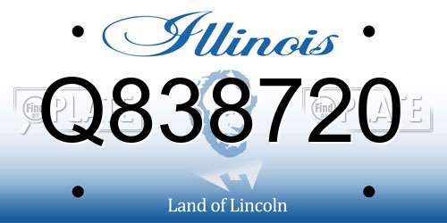 Q838720 Illinois License Plate