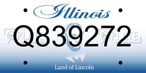 Q839272 Illinois License Plate