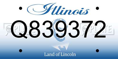 Q839372 Illinois License Plate