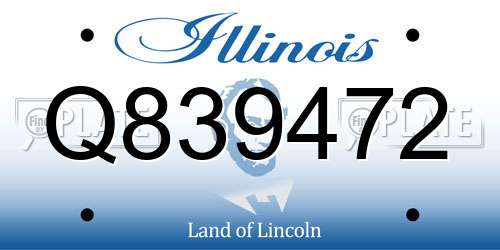 Q839472 Illinois License Plate