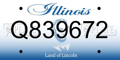 Q839672 Illinois License Plate