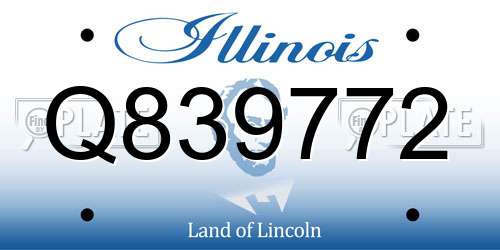 Q839772 Illinois License Plate