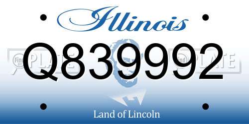 Q839992 Illinois License Plate