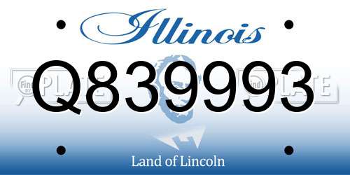 Q839993 Illinois License Plate