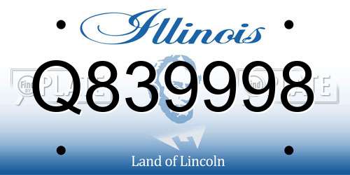 Q839998 Illinois License Plate