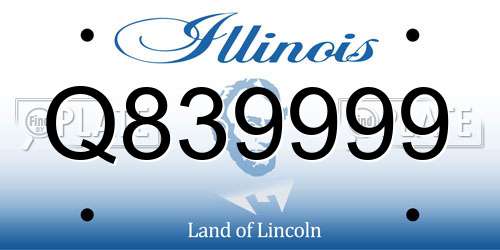 Q839999 Illinois License Plate