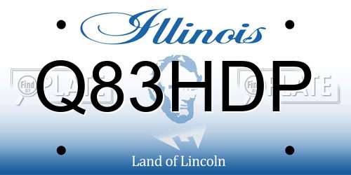 Q83HDP Illinois License Plate