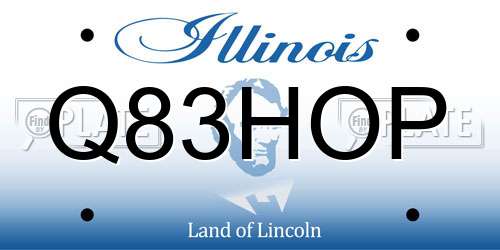 Q83HOP Illinois License Plate