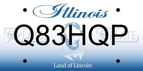 Q83HQP Illinois License Plate