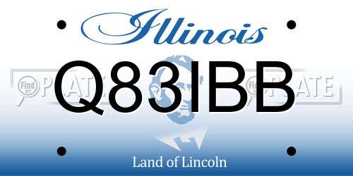 Q83IBB Illinois License Plate