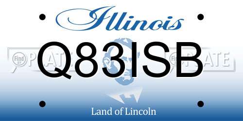 Q83ISB Illinois License Plate