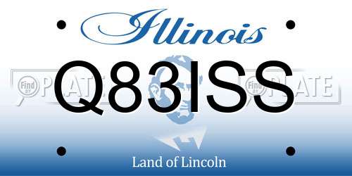 Q83ISS Illinois License Plate