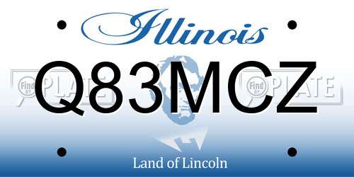 Q83MCZ Illinois License Plate