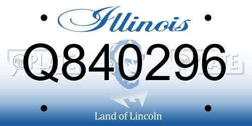 Q840296 Illinois License Plate