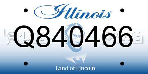 Q840466 Illinois License Plate