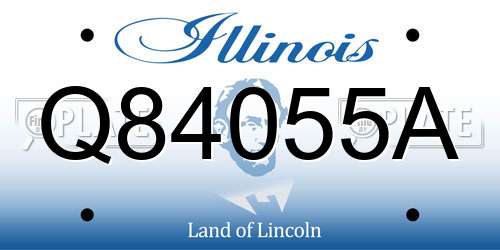 Q84055A Illinois License Plate