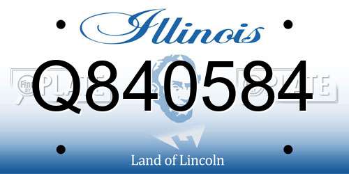 Q840584 Illinois License Plate