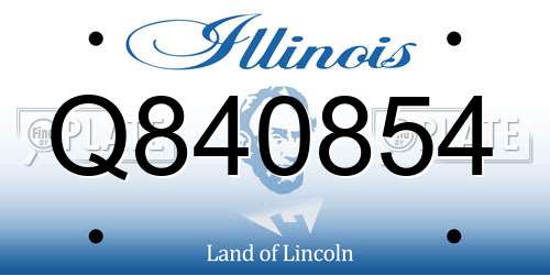 Q840854 Illinois License Plate