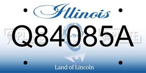 Q84085A Illinois License Plate