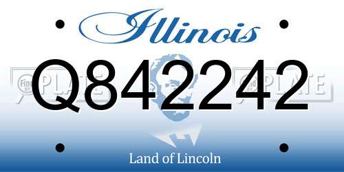 Q842242 Illinois License Plate