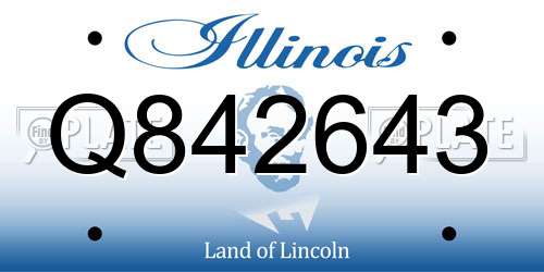 Q842643 Illinois License Plate