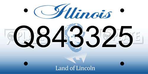 Q843325 Illinois License Plate