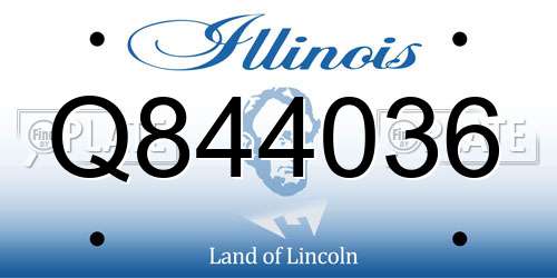 Q844036 Illinois License Plate