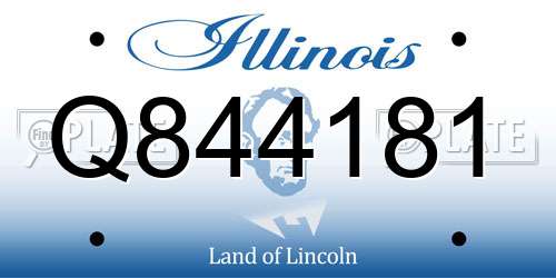 Q844181 Illinois License Plate