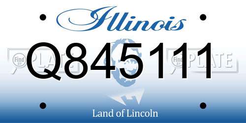 Q845111 Illinois License Plate