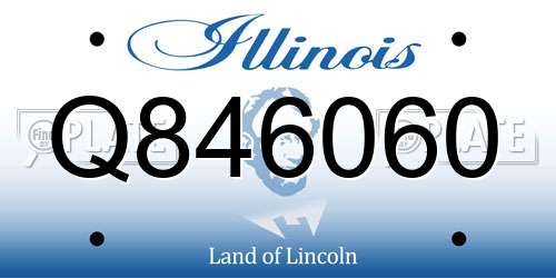 Q846060 Illinois License Plate