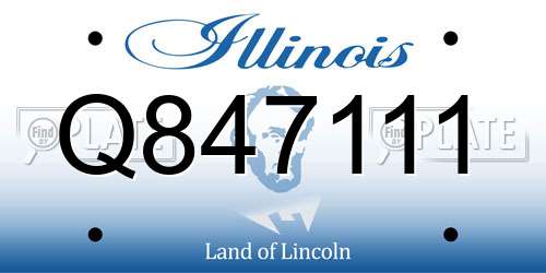 Q847111 Illinois License Plate