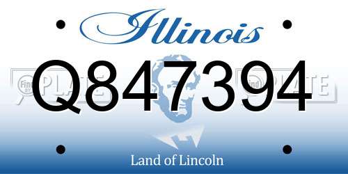 Q847394 Illinois License Plate