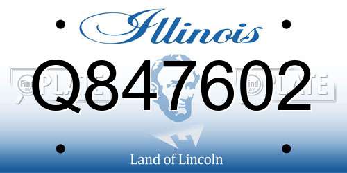 Q847602 Illinois License Plate