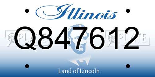 Q847612 Illinois License Plate