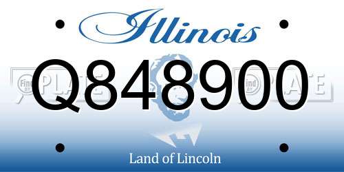 Q848900 Illinois License Plate