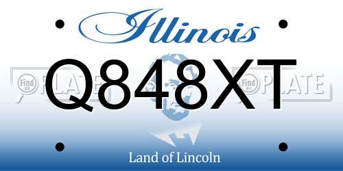 Q848XT Illinois License Plate