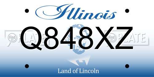 Q848XZ Illinois License Plate