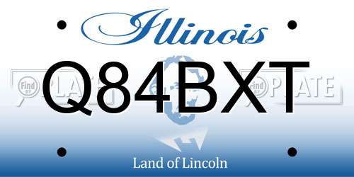 Q84BXT Illinois License Plate