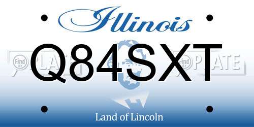 Q84SXT Illinois License Plate