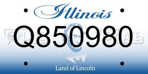 Q850980 Illinois License Plate