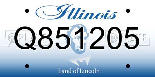 Q851205 Illinois License Plate