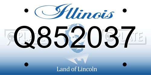 Q852037 Illinois License Plate
