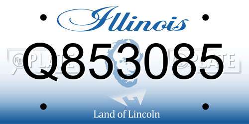 Q853085 Illinois License Plate