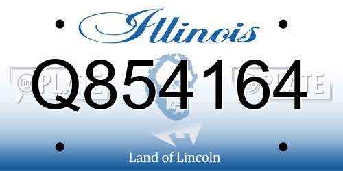 Q854164 Illinois License Plate