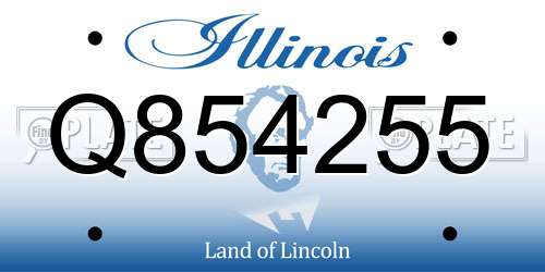 Q854255 Illinois License Plate