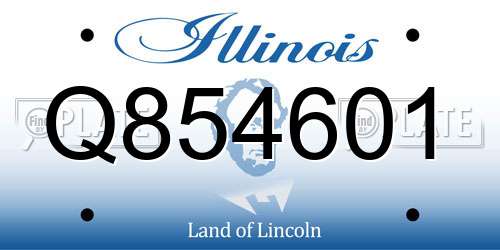 Q854601 Illinois License Plate