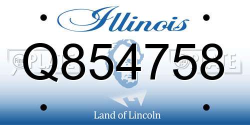 Q854758 Illinois License Plate