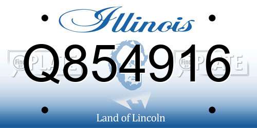 Q854916 Illinois License Plate